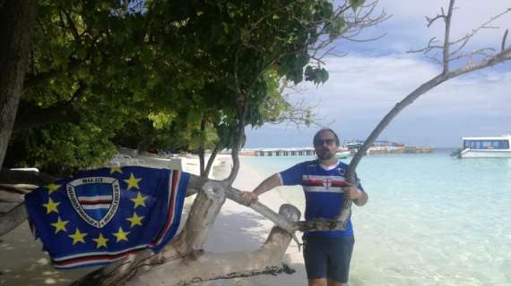 "Bevo e scatto per la Samp": Marco alle Maldive con il sole Blucerchiato