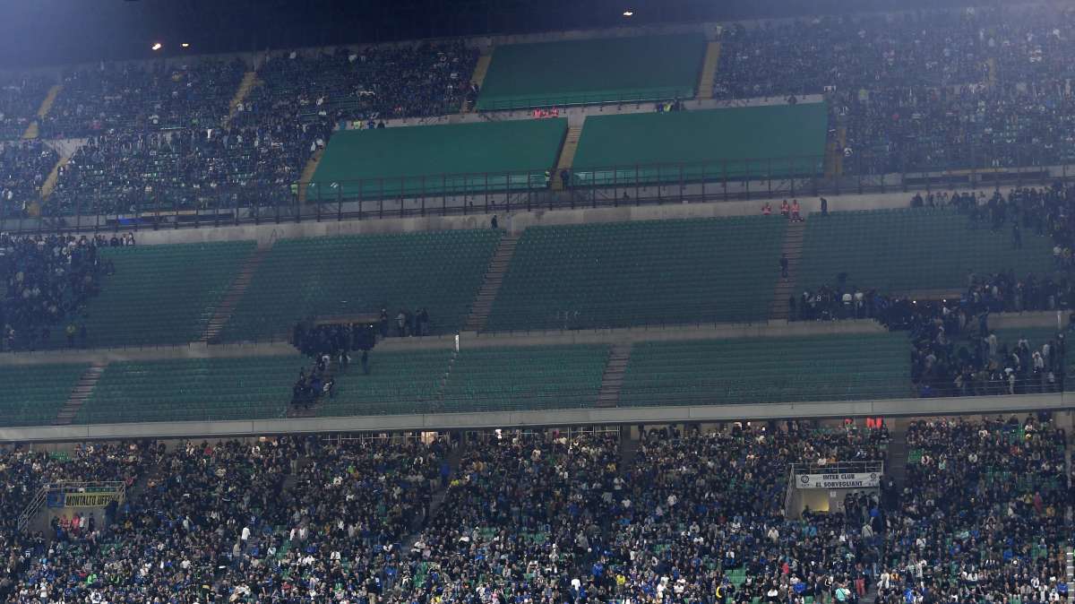 Inter - Sampdoria, Curva Nord vuota per un lutto nella tifoseria nerazzurra