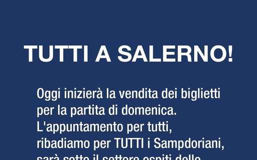 Verso Salernitana - Sampdoria, i gruppi della Sud: "Tutti a Salerno!"
