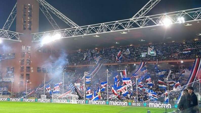 Sampdoria, Benedetti scalda i motori e ammira lo spettacolo della Sud