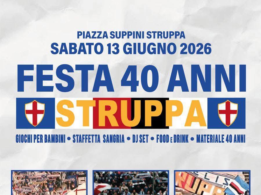 Tifoseria Sampdoria, la data della festa organizzata da Struppa 1986