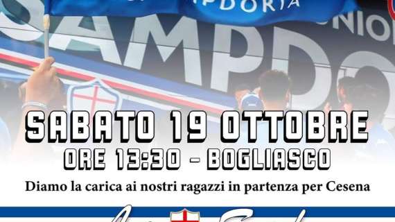 Sampdoria, la Sud: "Diamo la carica ai nostri ragazzi in partenza per Cesena"