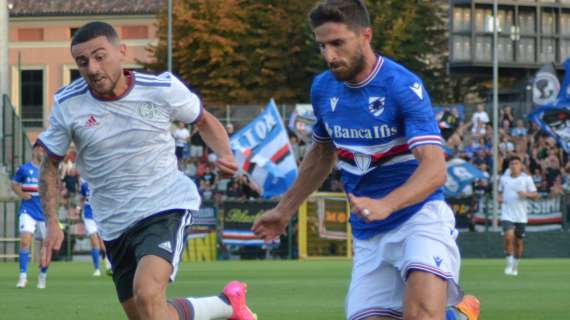 Novara - Sampdoria 0-1 all'intervallo: gran goal di Borini