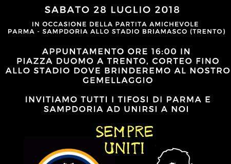 Invito UTC in vista di sabato: corteo e brindisi per il gemellaggio con i tifosi del Parma 