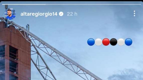 Sampdoria, il sostegno a distanza di Altare per la gara di stasera