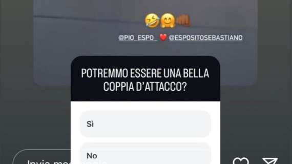 Social Sampdoria, Sebastiano e Pio Esposito si allenano insieme