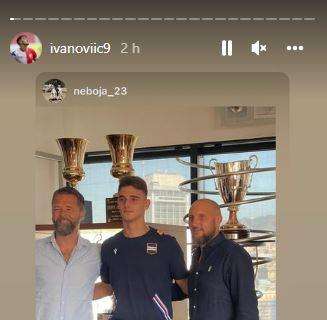 Sampdoria, sui social di Ivanovic le sue foto a Corte Lambruschini