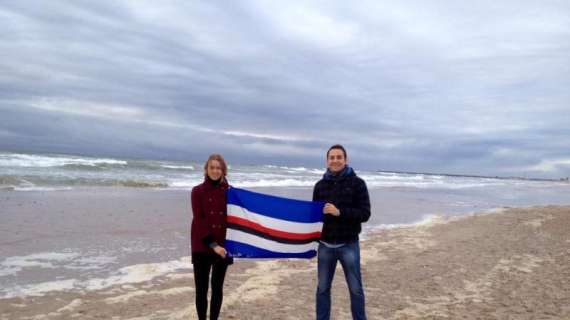 "Bevo e scatto per la Samp": Giacomo e Zane colorano il mar Baltico di blucerchiato