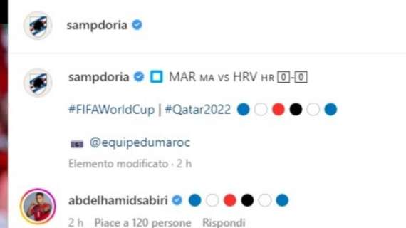 Marocco al Mondiale, la risposta di Sabiri al post della Sampdoria 