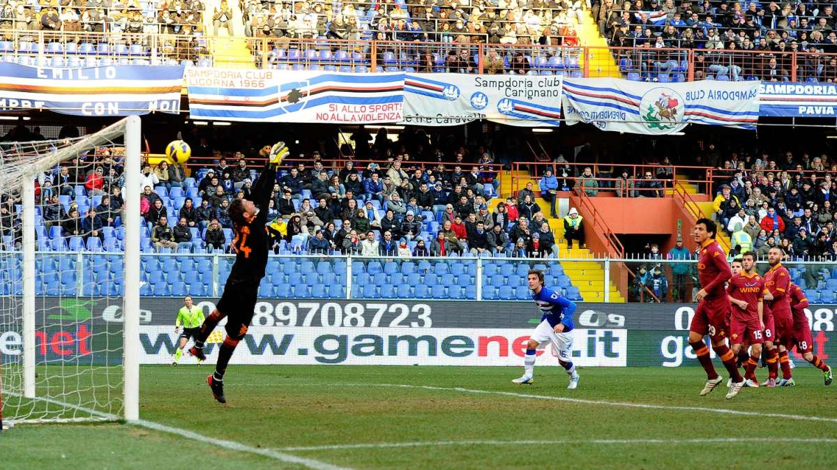 Photogallery Sampdoria - Roma: la perla di Sansone su punizione