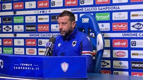 Sampdoria, D'Aversa: "Paura non deve farci da padrona, ora ricompattarci"