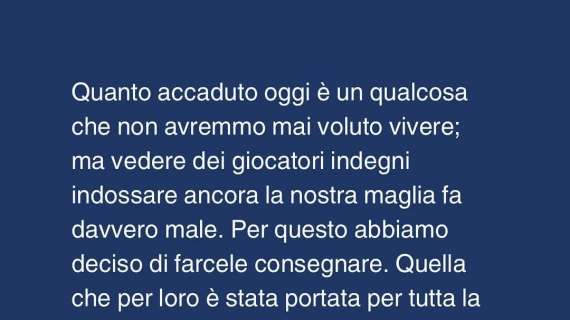 Sampdoria, La Sud: "Domattina porteremo tutte le maglie alla Onlus La rianimazione dei bambini"