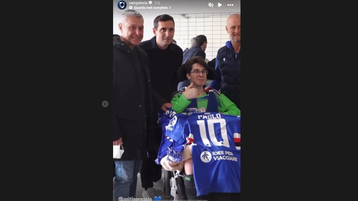 Sampdoria, una visita che vale più di una partita: il club al fianco del tifoso Paolo