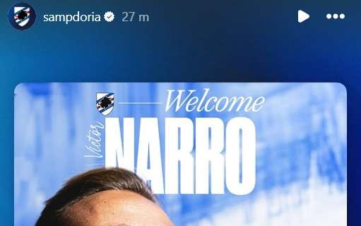 UFFICIALE: Sampdoria, Victór Narro é blucerchiato