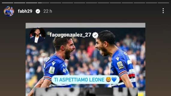 Social Sampdoria, Gonzalez incoraggia Borini: "Ti aspettiamo leone"