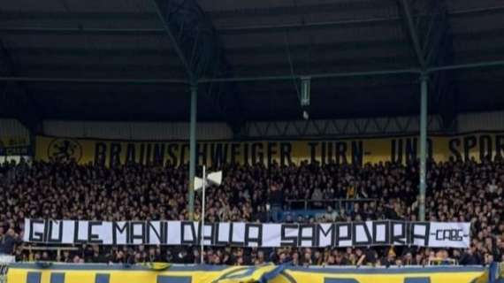 In Germania "Giù le mani dalla Sampdoria", il sostegno Ultras Entraicht Braunschweig