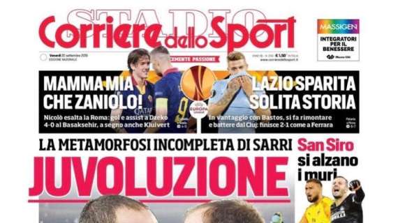 Prima pagina del Corriere dello Sport: "Juvoluzione"