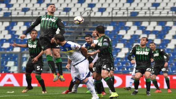 Il Frosinone &egrave; la seconda retrocessa in Serie B: fatale il 2-2 col Sassuolo