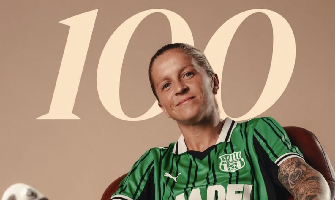 Clelland, dopo i 100 gol in A altro 100: Lana nel club delle centenarie del Sassuolo Femminile