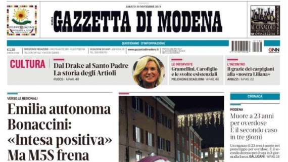 Gazzetta di Modena: "Sassuolo 'bianconero' in difesa per il pranzo con la Juve"