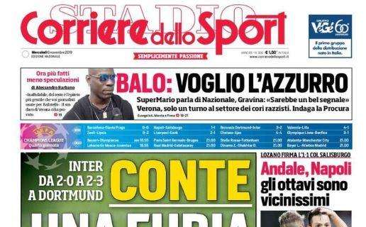 La prima pagina del Corriere dello Sport: "Conte una furia"
