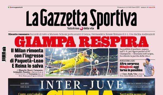 Gazzetta Sportiva in prima pagina: "Cima tempestosa"
