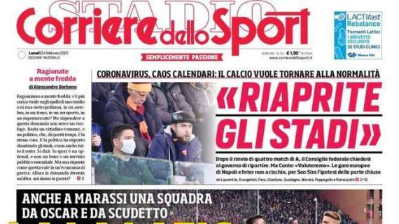 La prima pagina del Corriere dello Sport: "La La Lazio"