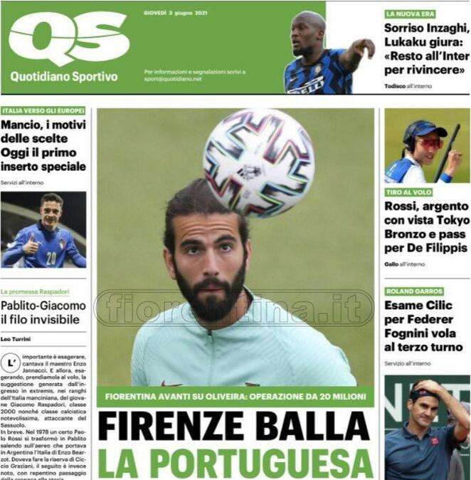 Raspadori all'Europeo. Il QS: "A Mancini piace da morire. Ma evitiamo paragoni"