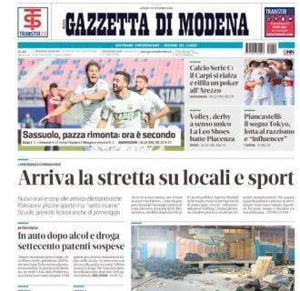 Gazzetta di Modena: "Sassuolo, pazza rimonta: ora è secondo"