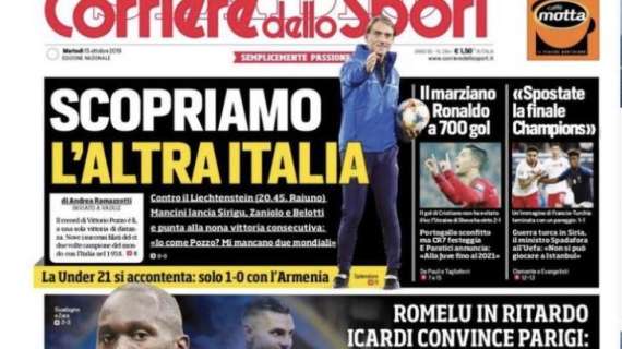 La prima pagina del Corriere dello Sport: "L'affare Lukaku"