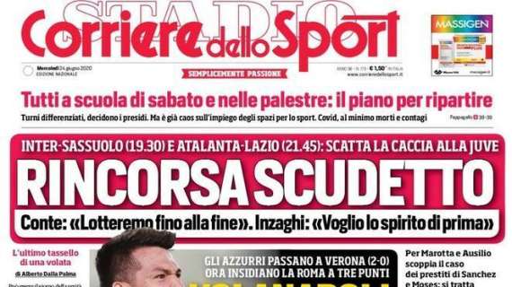 Corriere dello Sport: "Rincorsa Scudetto" e "Vola Napoli"