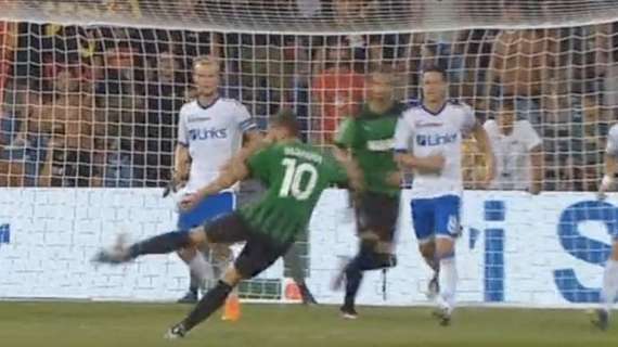 Berardi-gol contro il Lecce: una marcatura da record per Mimmo - VIDEO