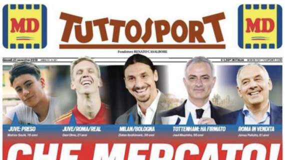 Tuttosport in prima pagina oggi: "Serie A, che mercato!"