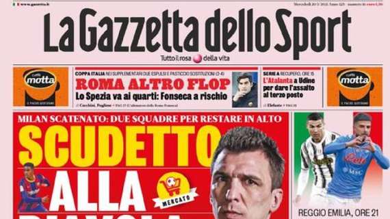 La Gazzetta dello Sport in apertura sul Milan: "Scudetto alla Diavola"