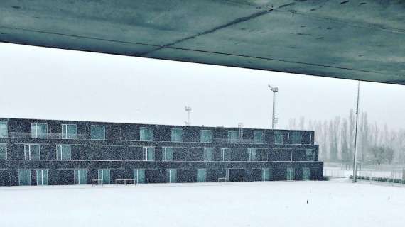 Neve a Sassuolo: lo spettacolo del Mapei Football Center innevato