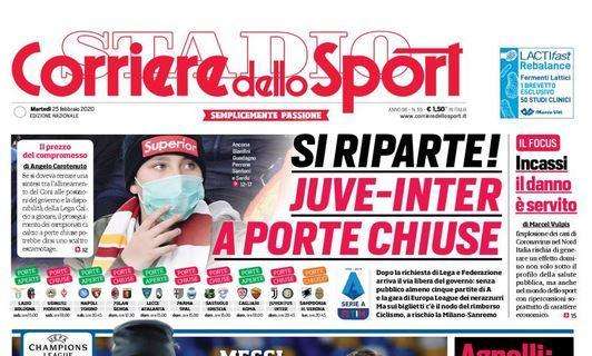 Corriere dello Sport prima pagina oggi: "I marziani a Napoli"