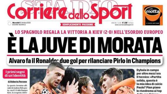 Corriere dello Sport in apertura: "E' la Juve di Morata"