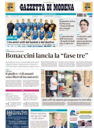 Gazzetta di Modena: "Sassuolo, secondo giorno di lavoro 'Importante aver ricominciato'"