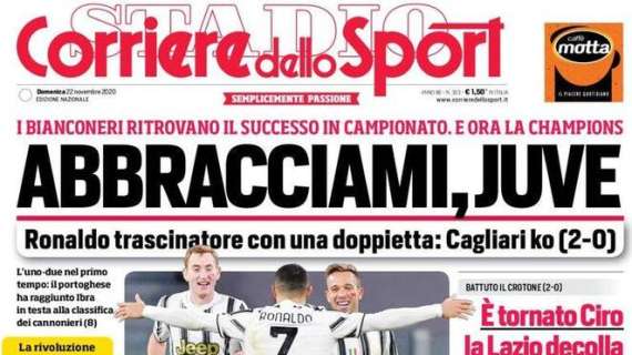 L'apertura del Corriere dello Sport: "Abbracciami, Juve"