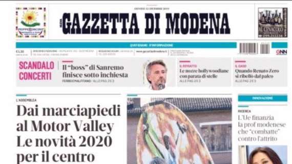 Gazzetta di Modena: "Sassuolo, a S.Siro per spezzare l'equilibrio con Pioli"