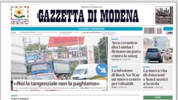 Gazzetta di Modena: "De Zerbi sprona il Sassuolo: 'Dobbiamo fare punti'"