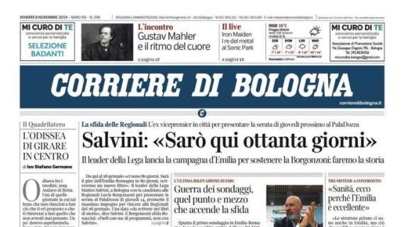 Corriere di Bologna: "Al derby col Sassuolo in stato d’emergenza"