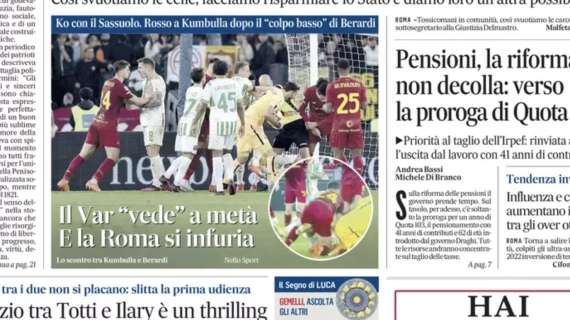Da Roma: "Il Var "vede" a metà e il club si infuria. Vittoria preFabbricata"