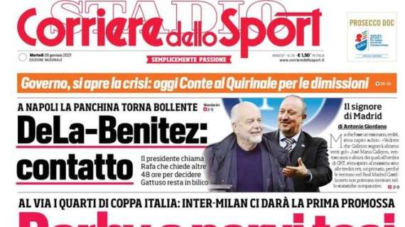 L'apertura del Corriere dello Sport: "Derby a nervi tesi"