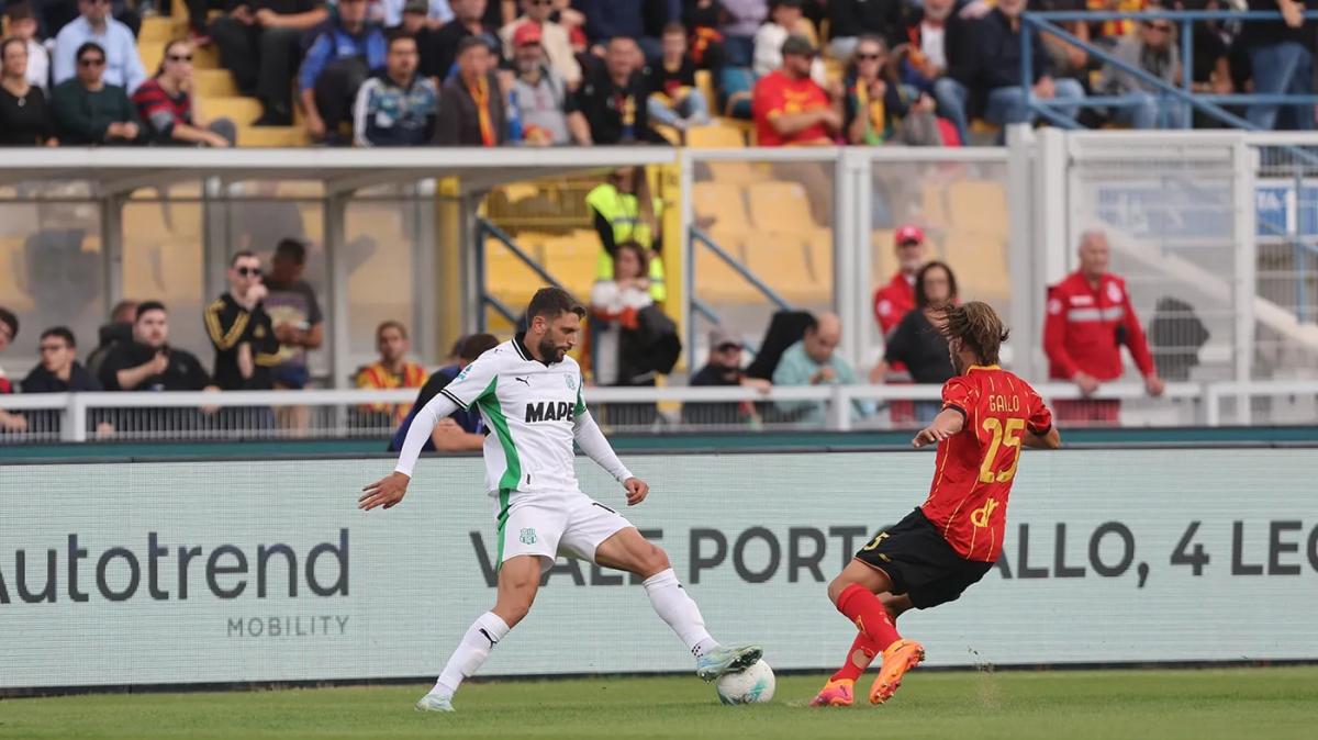 Lecce Sassuolo, pari anche nei numeri: predominio Di Fra, Grosso più pericoloso