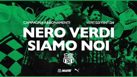 Sassuolo abbonamenti 23/24, ottimo inizio: 2.153 tessere in 6 giorni