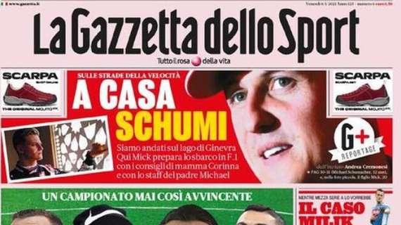 La Gazzetta dello Sport in apertura: "Scudetto 4 bellezze"
