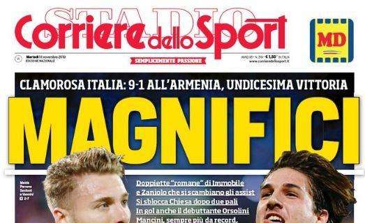 Corriere dello Sport in prima pagina sull'Italia: "Magnifici"