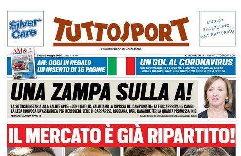  Tuttosport prima pagina oggi: "Il mercato è già ripartito"