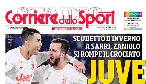 Corriere dello Sport prima pagina oggi: "Juve e shock"